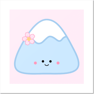 Mountain (sakura cherry blossom) | by queenie's cards Posters and Art